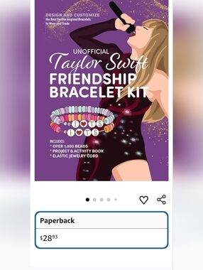 Taylor Swift Unofficial Friendship Bracelet Kit - Purple Bead Set